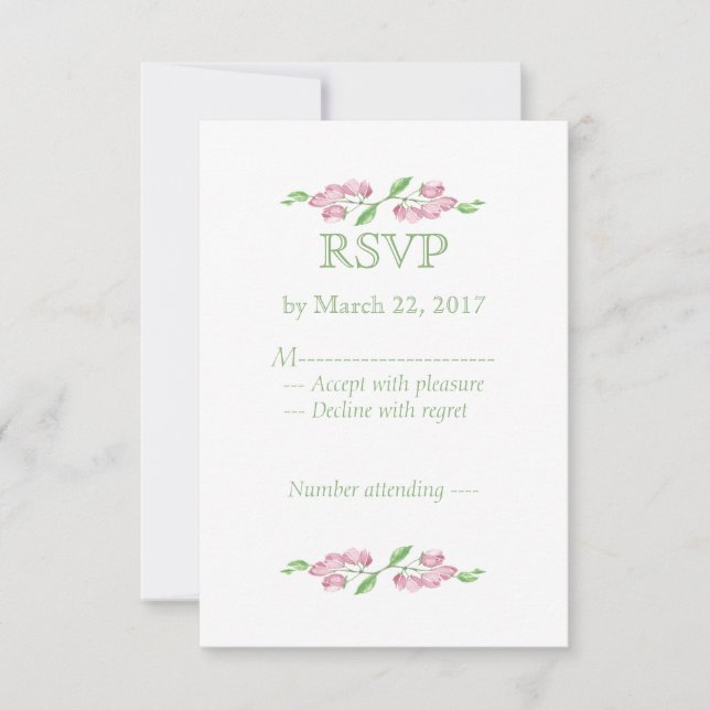 Blume UAWG RSVP Karte (Vorderseite)