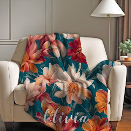 Blume Übername Fleece Blanket