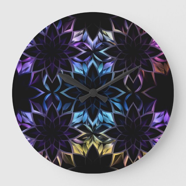 Blume-Uhr Große Wanduhr (Vorderseite)