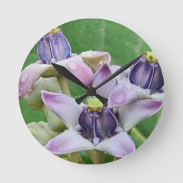 Blume-Uhr Runde Wanduhr