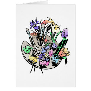 Blume und Artist Palette