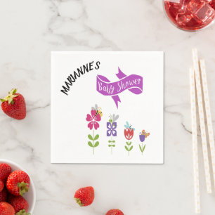 Blume und Babydusche Napkins Serviette