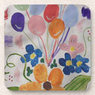 Blume und Ballons Untersetzer aus Kunststoffen