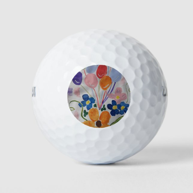 Blume und Balloons Golfball (Vorderseite)