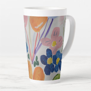 Blume und Balloons Latte Tasse