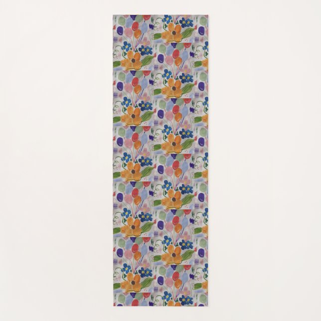 Blume und Balloons Yoga Mat Yogamatte (Vorderseite)