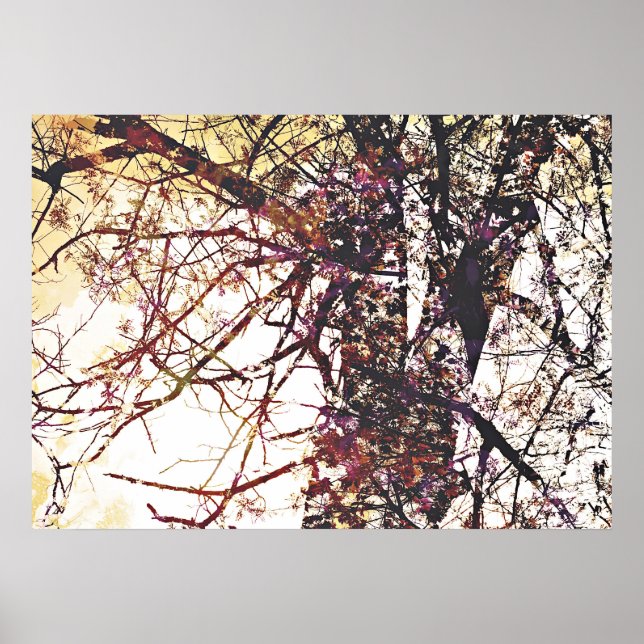 Blume und Baumdesign mit Blumenmuster in abstrakte Poster (Vorne)