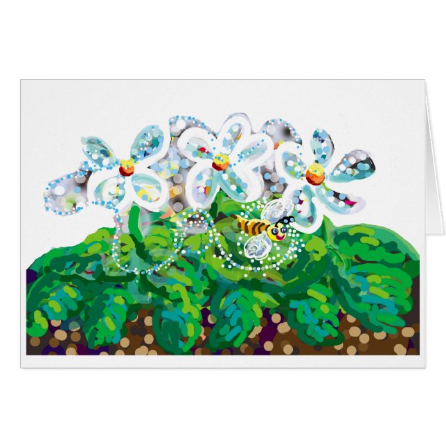 Blume und Bienen (Vorderseite (Horizontal))