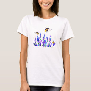 Blume und Bienen fliegen T - Shirt Frühjahrsfreude