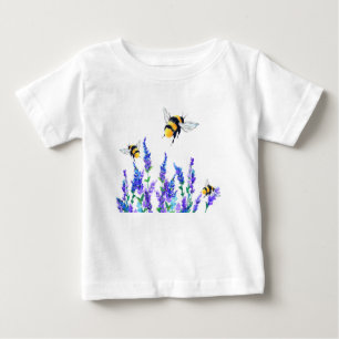 Blume und Bienen Flying Baby T - Shirt Spring Joy