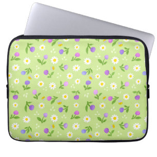 Blume und Bienen für den Blumenkauf am Muttertag Laptopschutzhülle