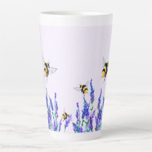 Blume und Bienen Latte Tasse Frühlingsfreuden