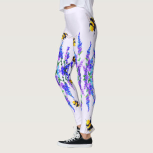 Blume und Bienen Leggings Spring Joy