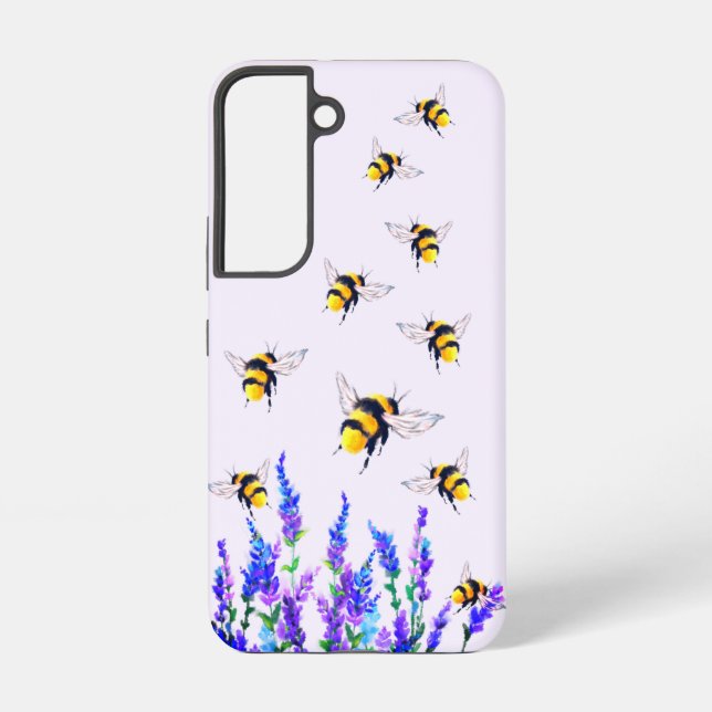 Blume und Bienen Samsung Galaxy Fall Hülle (Rückseite)