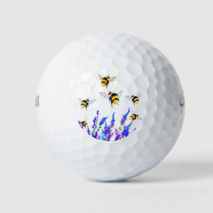 Blume und Bierfliegen Golfball