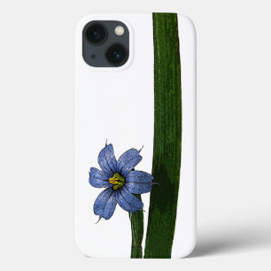 Blume und Blatt aus blauem mit Augen Gras Case-Mate iPhone Hülle
