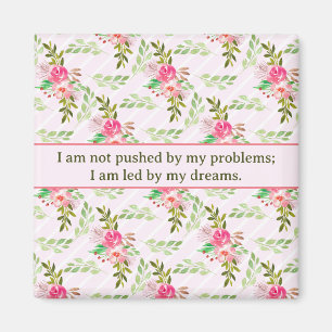 Blume und Blätter-Affirmations-Magnet Magnet