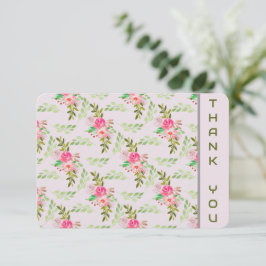 Blume und Blätter Danke Karte