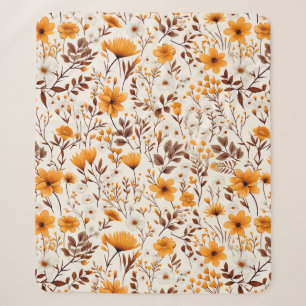 Blume und Blätter für den Herbst in Aquarellfarben Sherpadecke