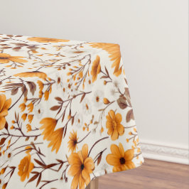 Blume und Blätter für den Herbst in Aquarellfarben Tischdecke