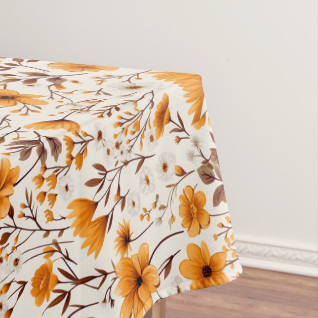 Blume und Blätter für den Herbst in Aquarellfarben Tischdecke (Beispiel)