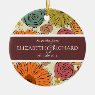 Blume und Blätter Keramikornament