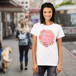 Blume und Blätter mit Naturfarben T-S T-Shirt