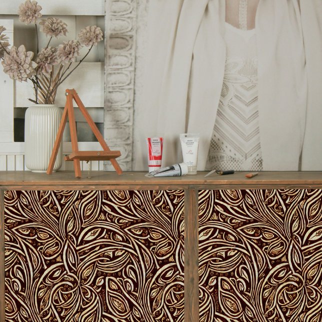 Blume und Blätter Scrolls in Holzdekoupage Seidenpapier (Von Creator hochgeladen)