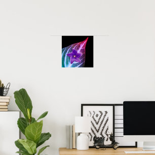 Blume und Blätterdruck, Werteplakatpapier (Matte) Poster