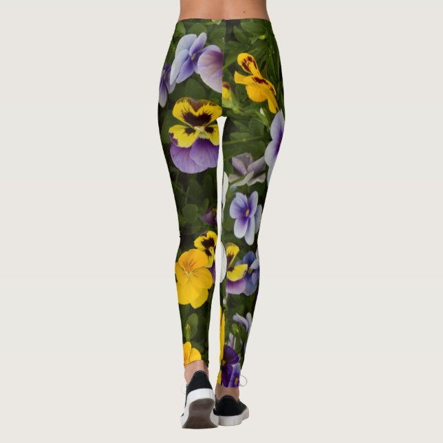 Blume und Blattwerk Leggings (Rückseite)