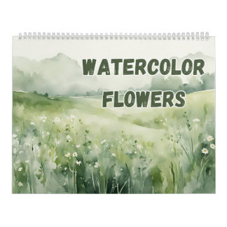 Blume und Blume Wasserfarben im Mendrisiotto Kalender