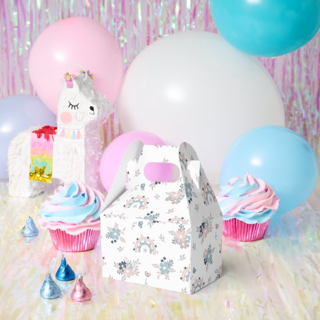 Blume und Boho Nahtloses Muster Geschenkschachtel (Party)