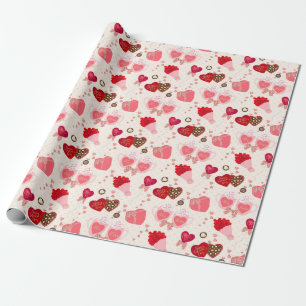 Blume und Bonbons Geschenkpapier