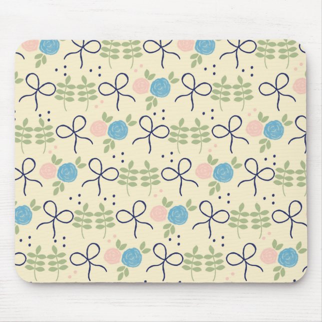 Blume und Bow Mousepad (Vorne)