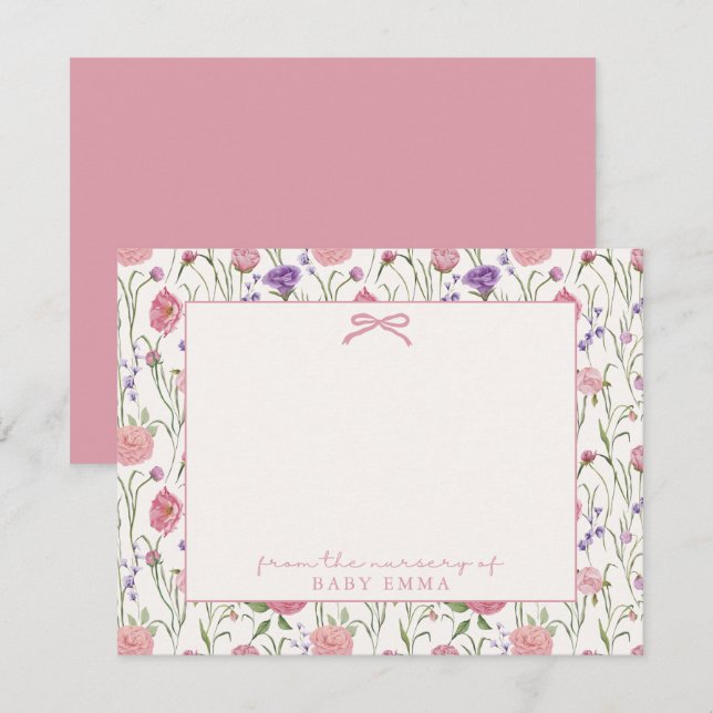 Blume und Bug, aus dem Kinderzimmer der Karte (Vorne/Hinten)