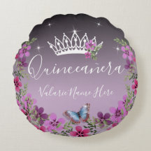 Blume und Butterfly Quinceanera Lila