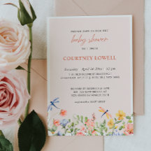 Blume und Dragonflies Boho Garden Babydusche