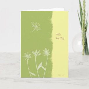 Blume und Dragonfly Geburtstagskarte Karte
