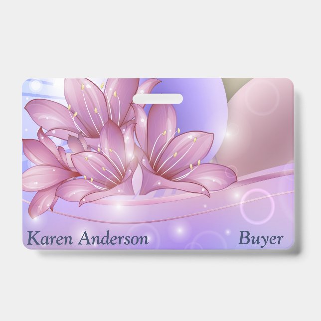 Blume und Eier auf farbenfrohen pastellfarbenen Un Ausweis (Front)