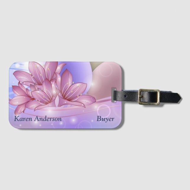 Blume und Eier auf farbenfrohen pastellfarbenen Un Gepäckanhänger (Vorderseite (Horizontal))