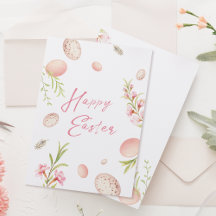 Blume und Eierkarte zu Ostern