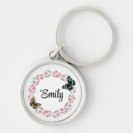 Blume und eleganter Hintergrund Schlüsselanhänger