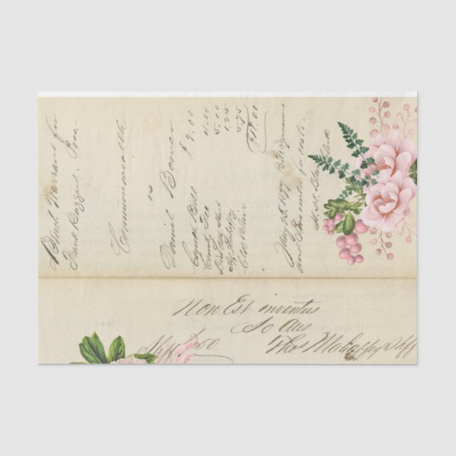 Blume und Ephemera Design Serie #3 Seidenpapier (Vorderseite)