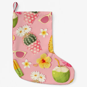 Blume und exotische Früchte Vintag, nahtlos Kleiner Weihnachtsstrumpf