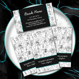 Blume und Faces Haar Stylist Makeup Visitenkarte