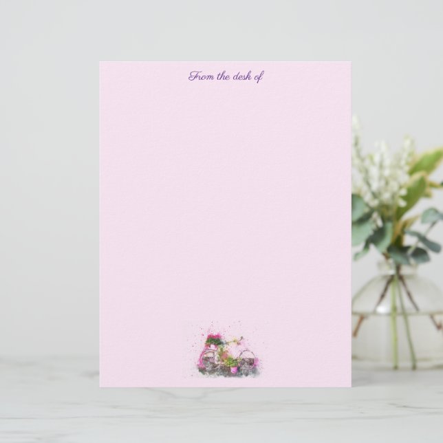 Blume und Fahrradindustrie Briefbogen (Stehend Vorderseite)