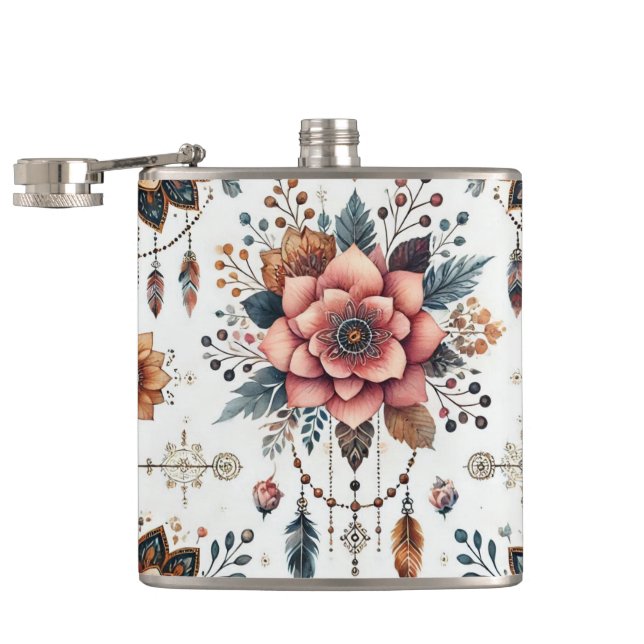 Blume und Federn Flachmann (Geöffnet)