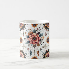 Blume und Federn Kaffeetasse