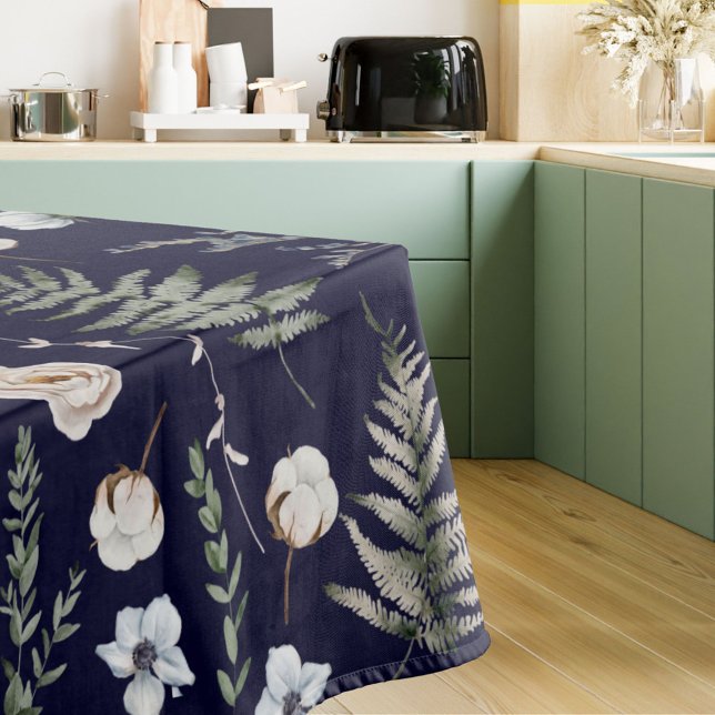 Blume und Fern Blätter Forest Floral Botanical Tischdecke (In situ)