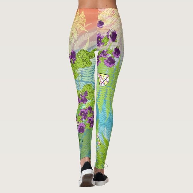 Blume und Ferns Leggings (Rückseite)